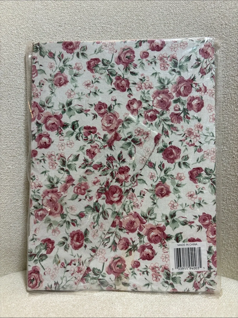 VTG Floral Pink Rose Pattern Decorative Photo Frame